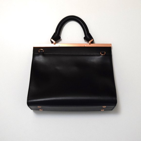 Like New! Leather and Calf Hair Animal Print Ted Baker Handbag - Picture 3 of 11